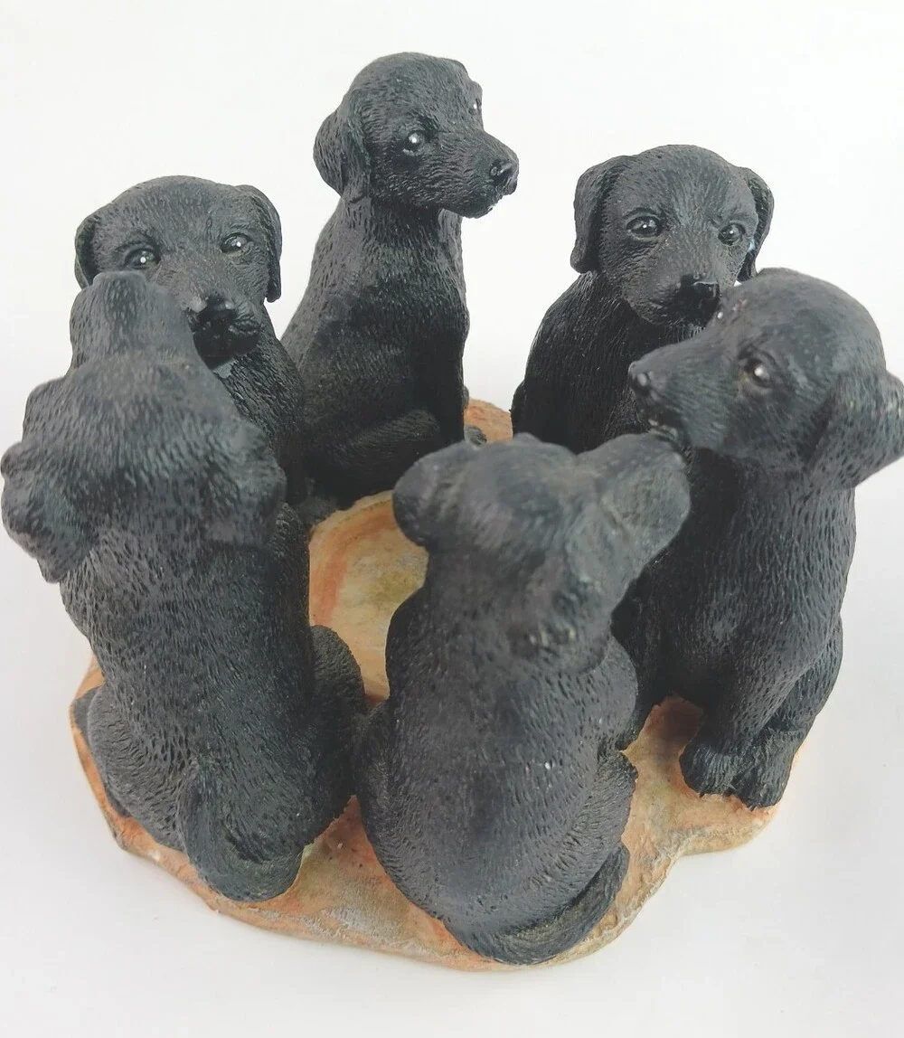Black Lab Circle Votive Candle Holder Continental Creations #P608 S6328